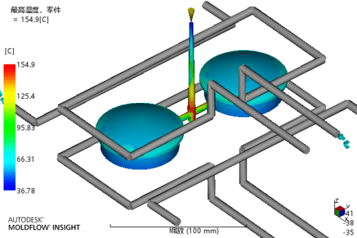 端盖注塑成型工艺及模具设计-含模流缩略图